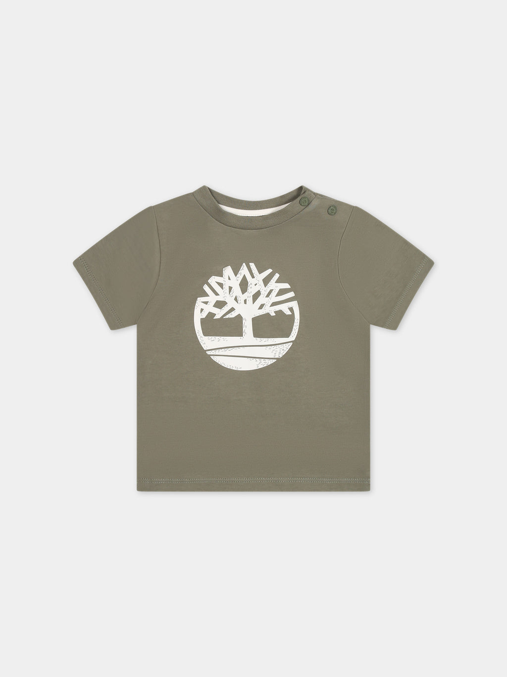 Green t-shirt for baby boy with logo